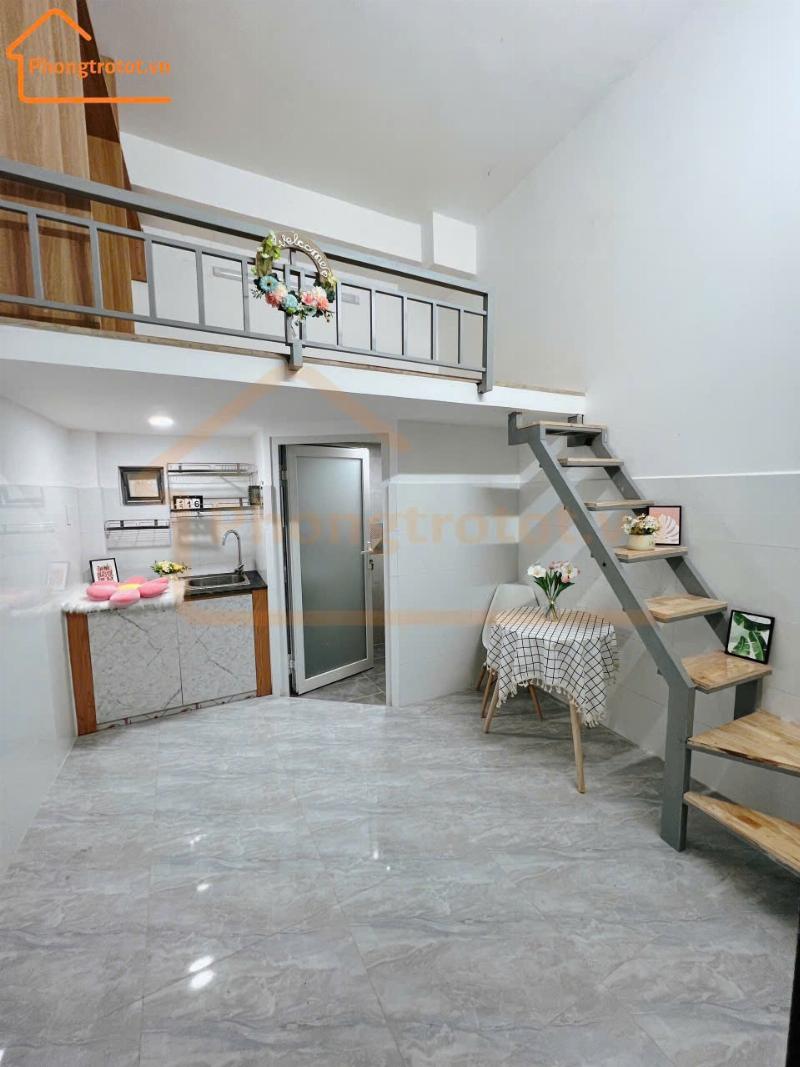 Hình ảnh một phòng trọ gọn gàng, sạch sẽ, tạo cảm giác thoải mái, dễ chịu